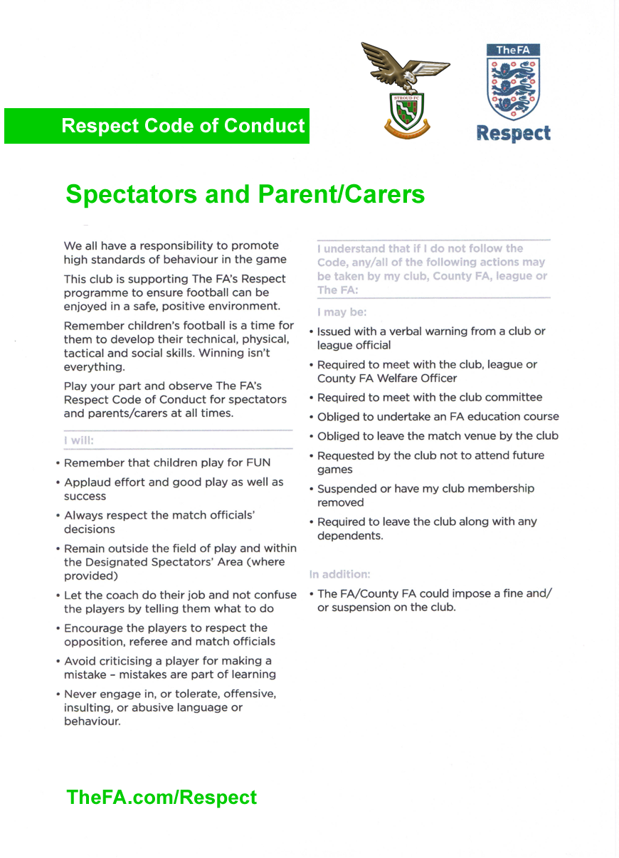 Code of conduct for parents