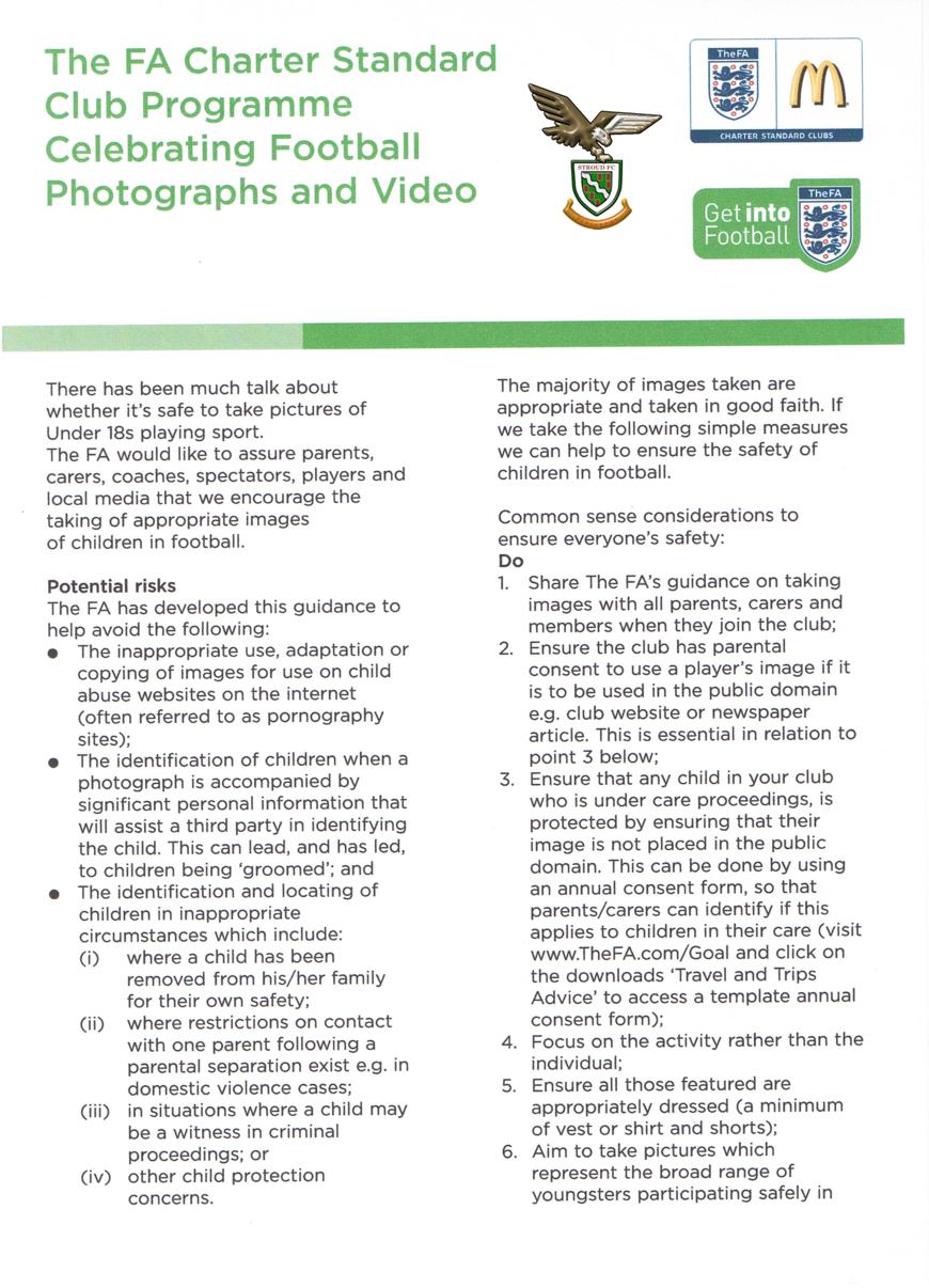 Policy on Photographs and Videos page 1